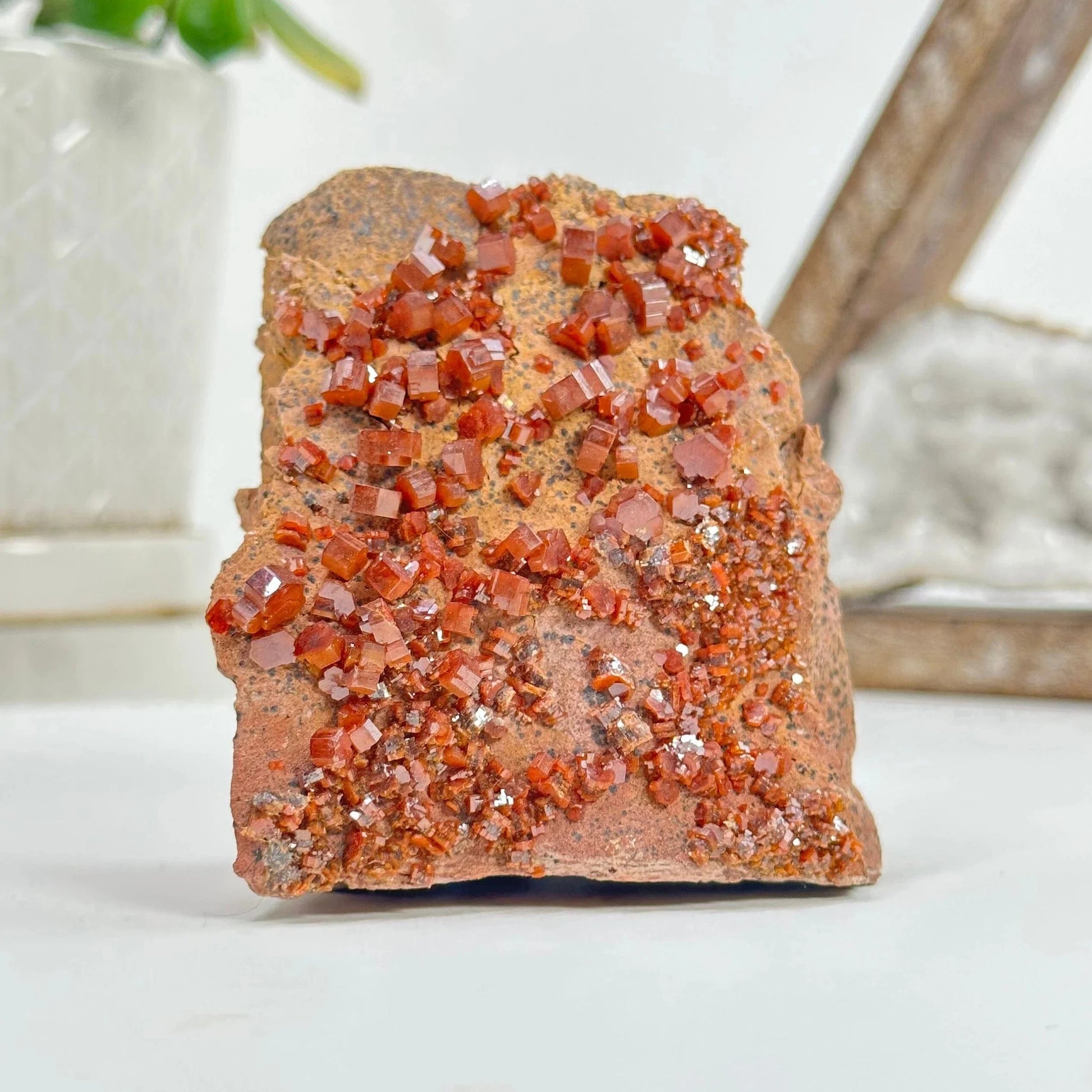 vanadinite with decorations in the background