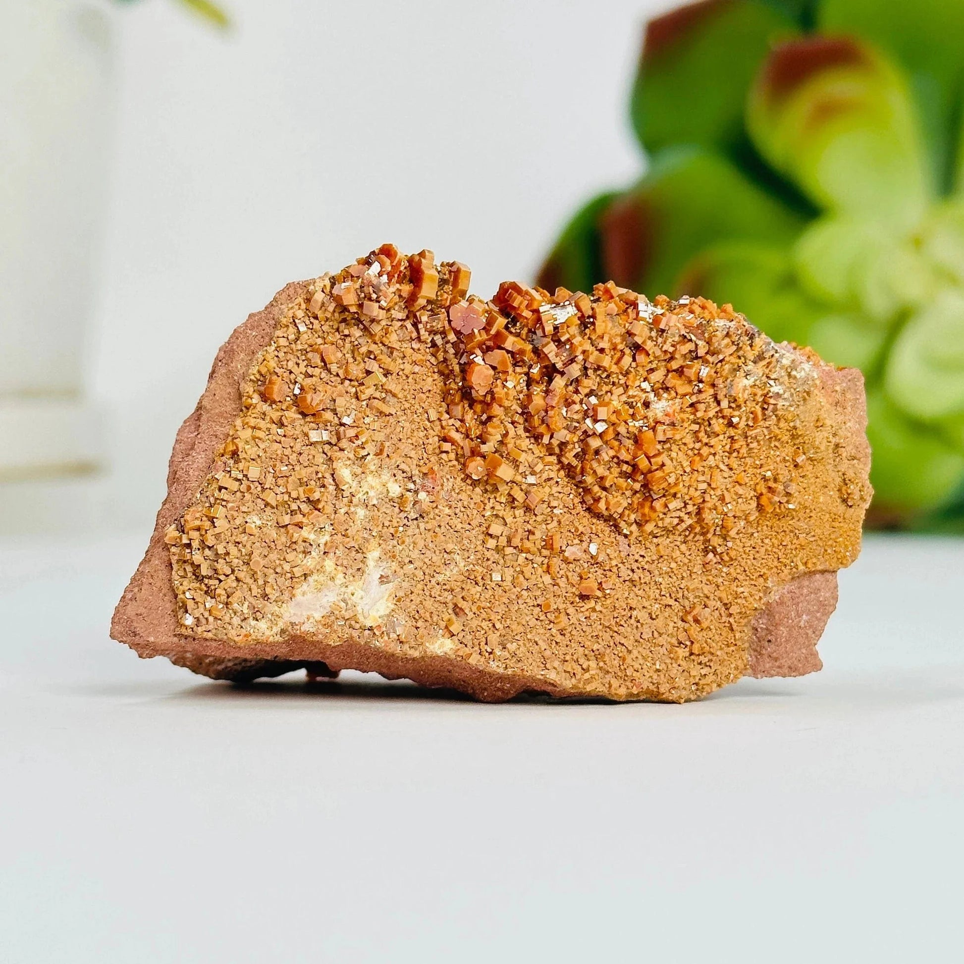 vanadinite with decorations in the background