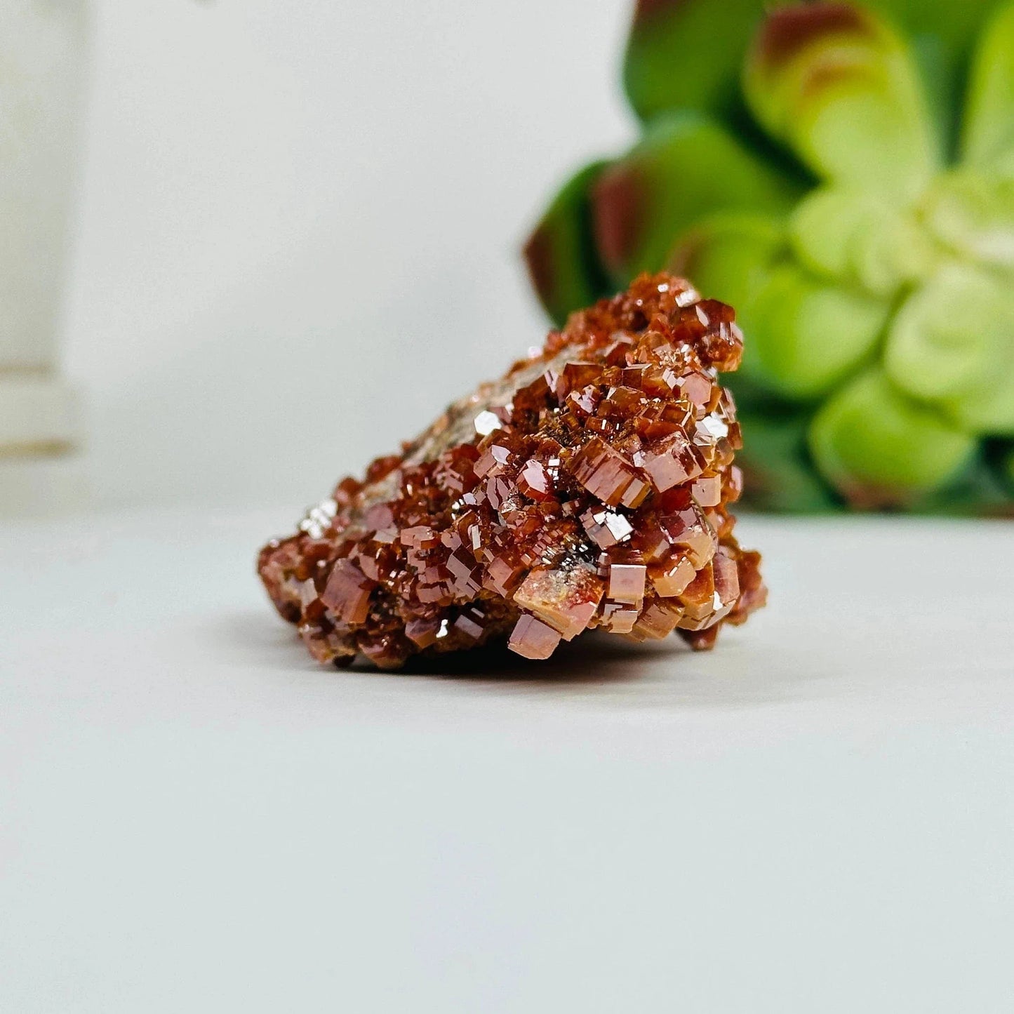vanadinite with decorations in the background
