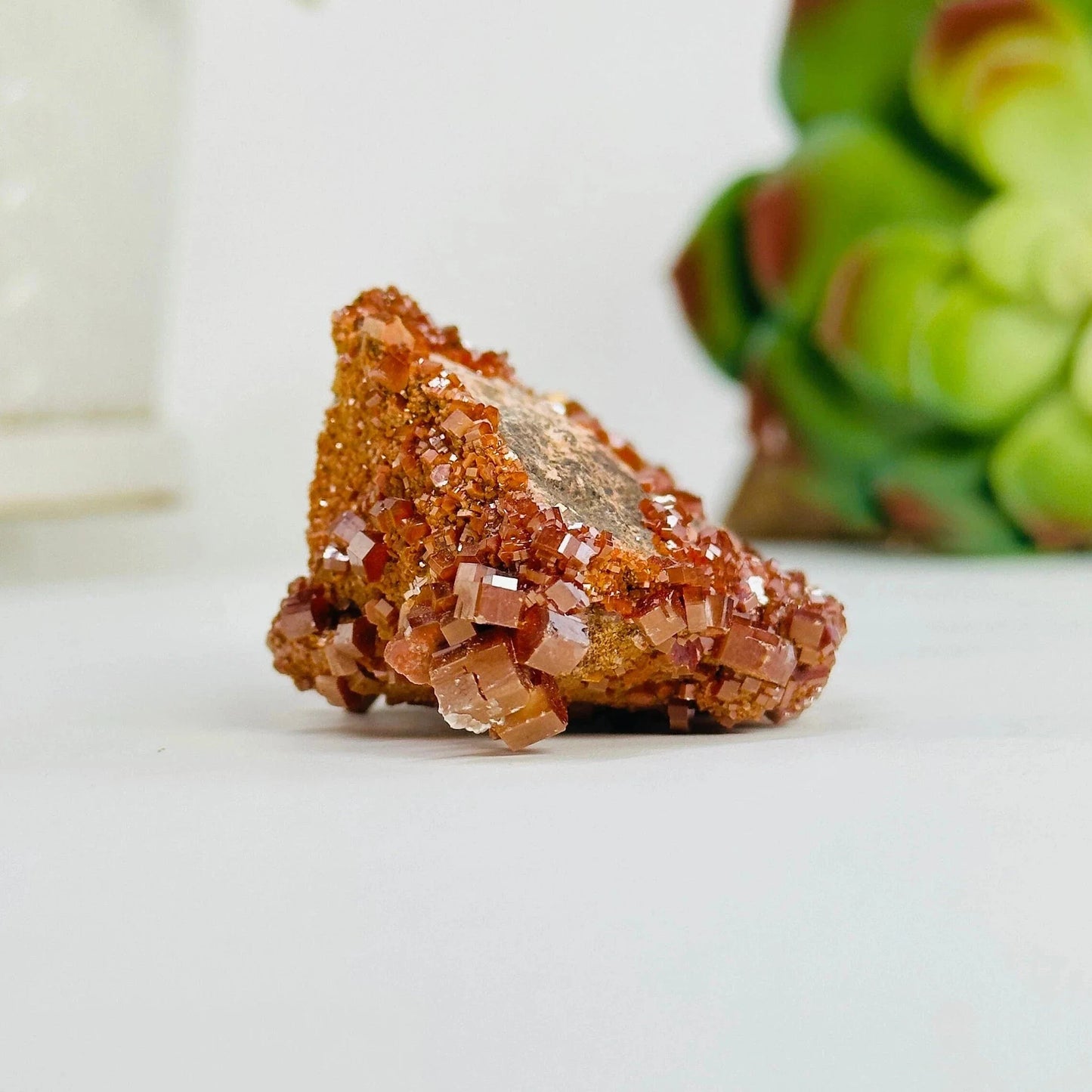 vanadinite with decorations in the background
