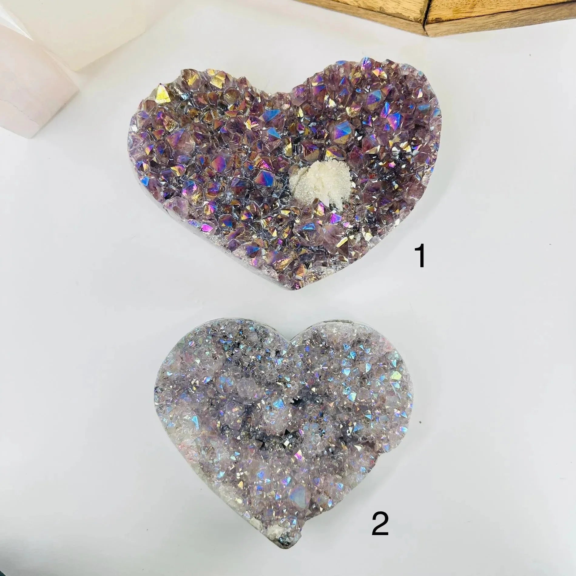 amethyst with decorations in the background