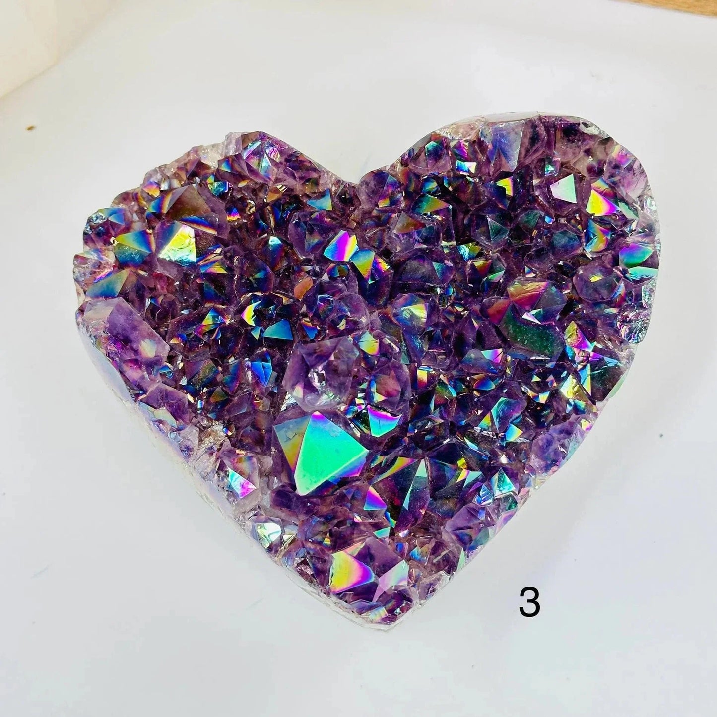 amethyst with decorations in the background