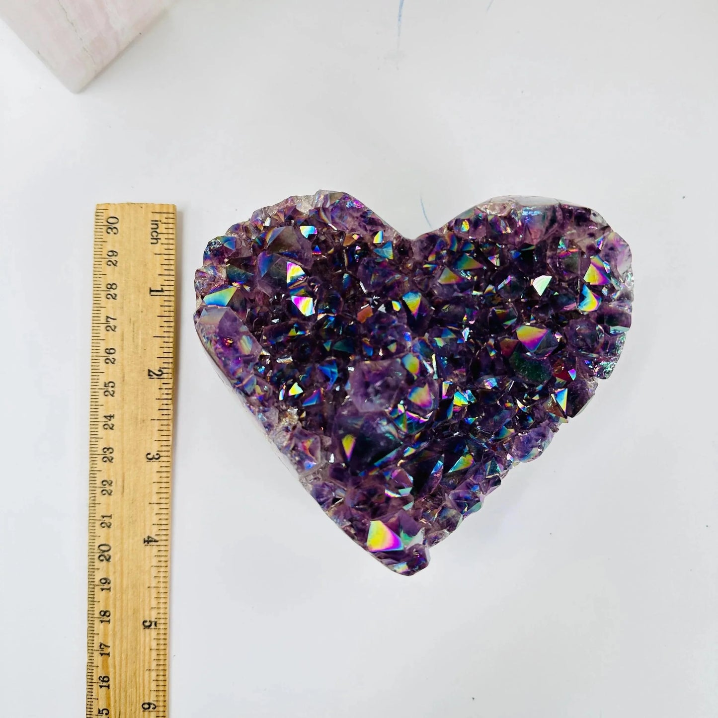 amethyst with decorations in the background