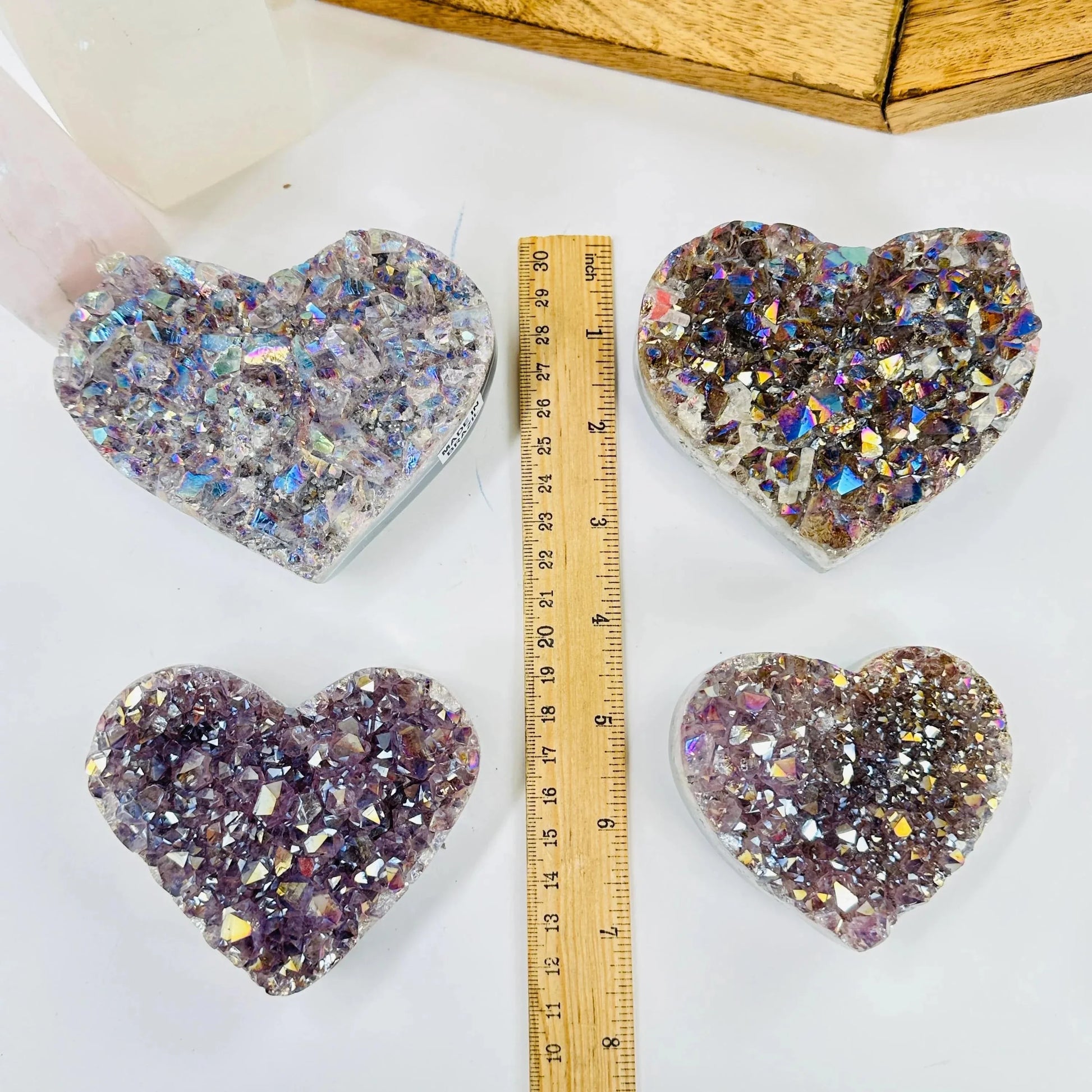 amethyst with decorations in the background