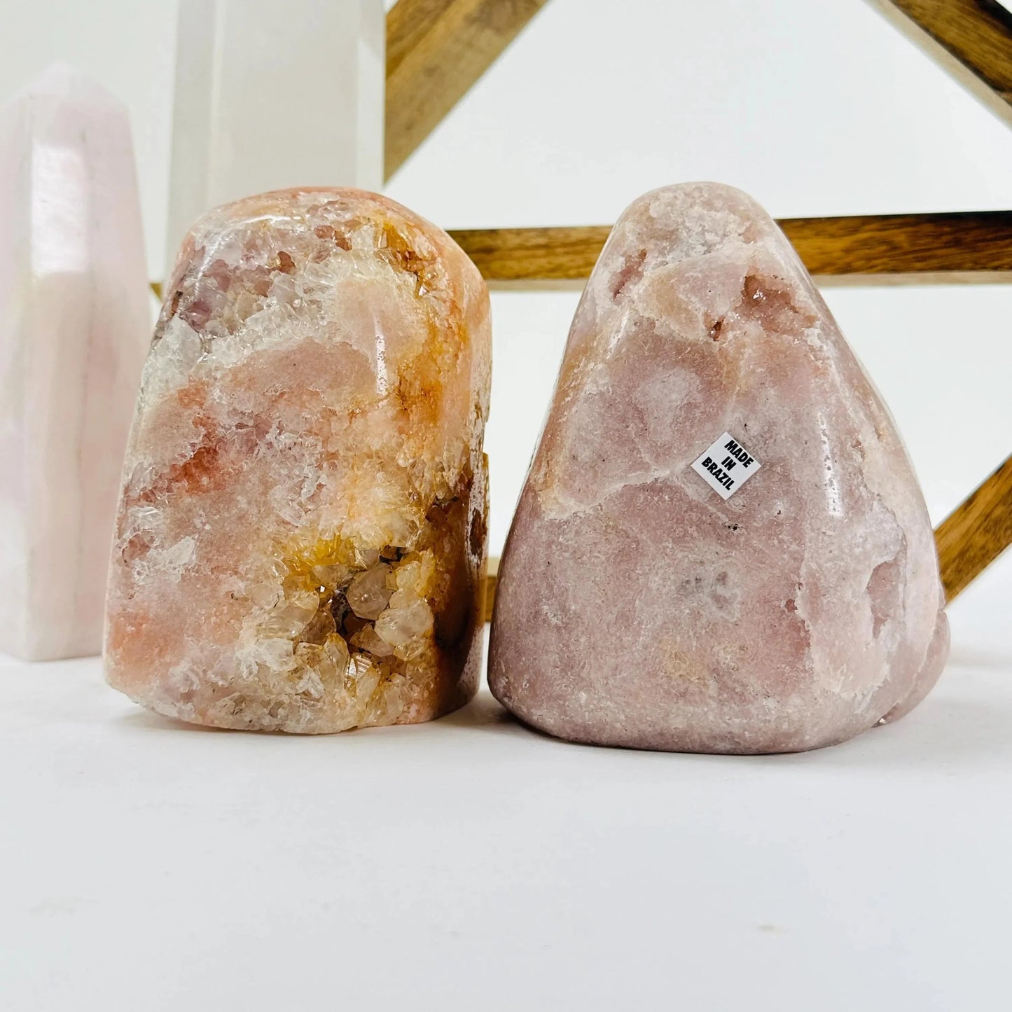 amethyst with decorations in the background