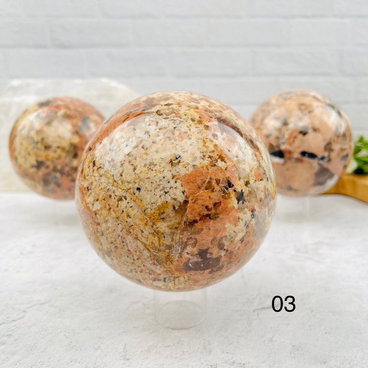  Tourmaline with Felt Spar Polished Sphere - You Choose- 03