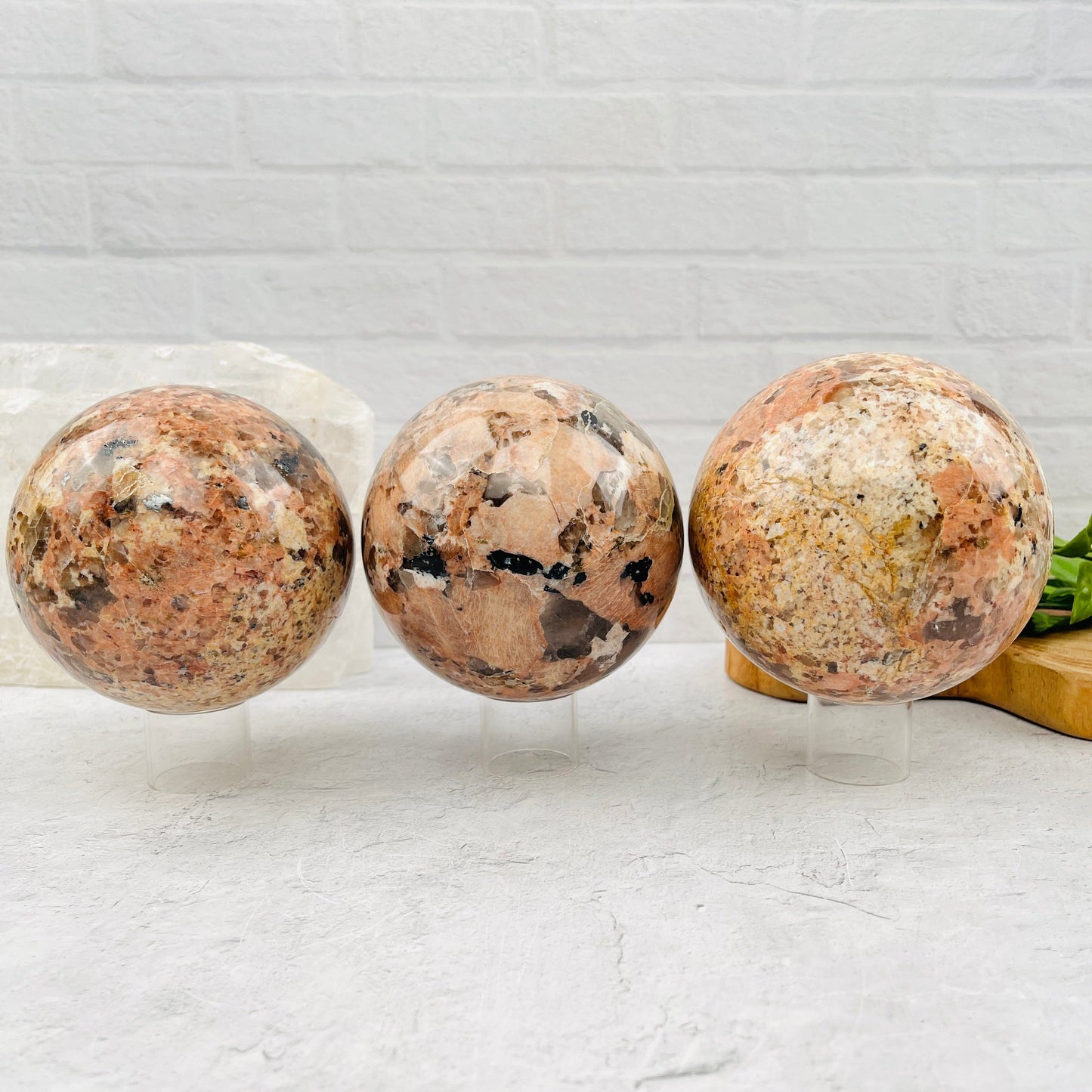  Tourmaline with Felt Spar Polished Sphere - You Choose -front