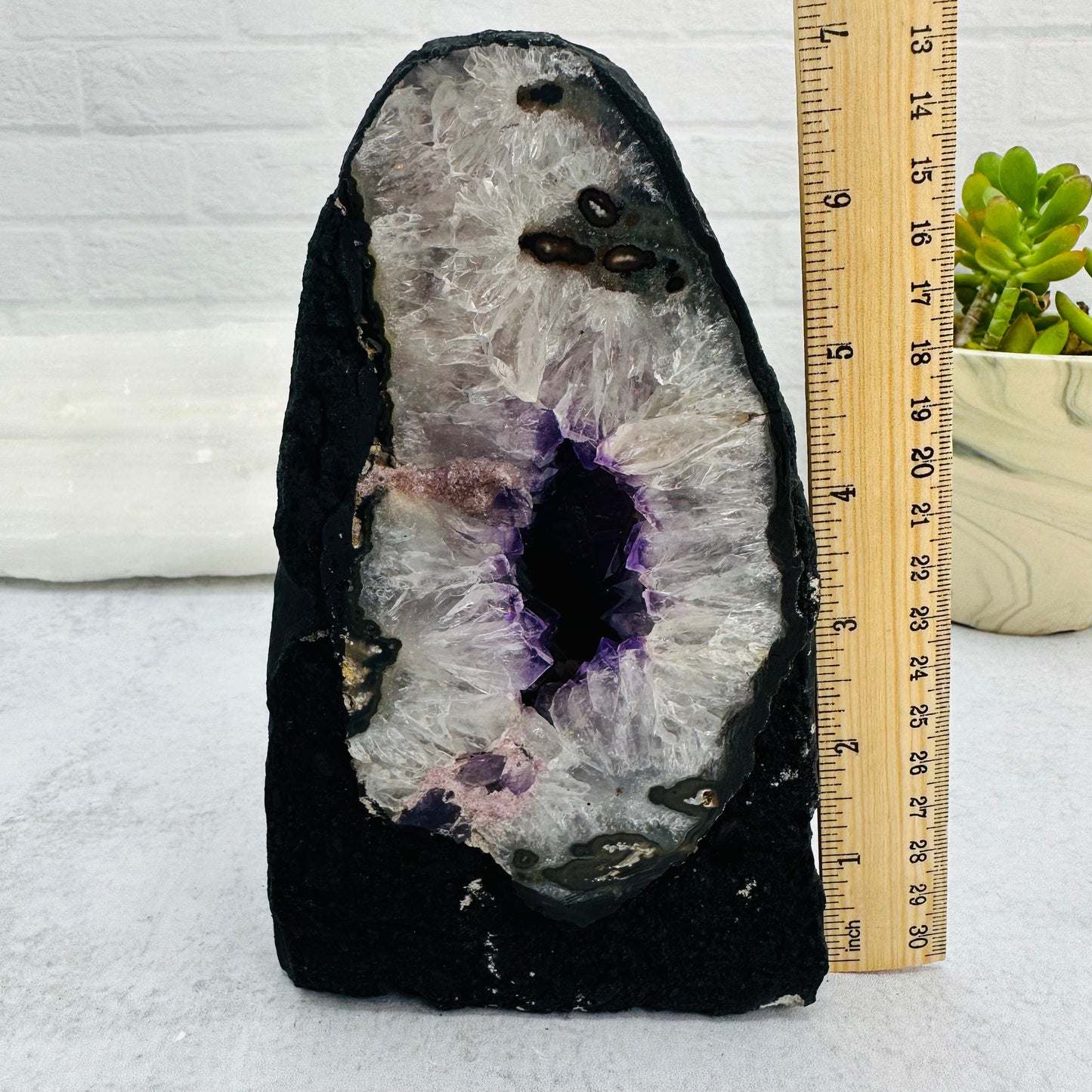 Amethyst Cathedral Geode Crystal - OOAK - With Measurements