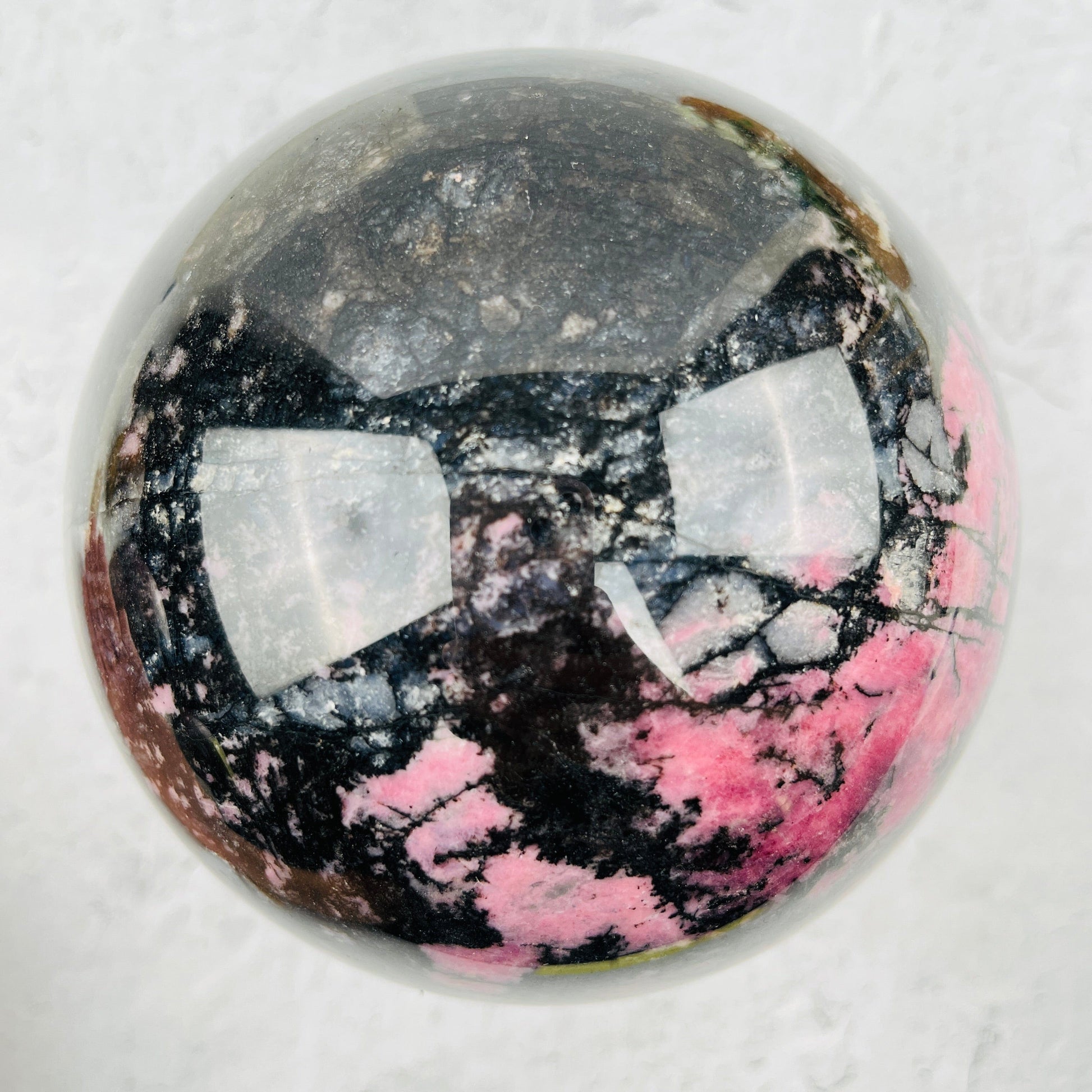 Large Rhodonite Spheres - OOAK -top