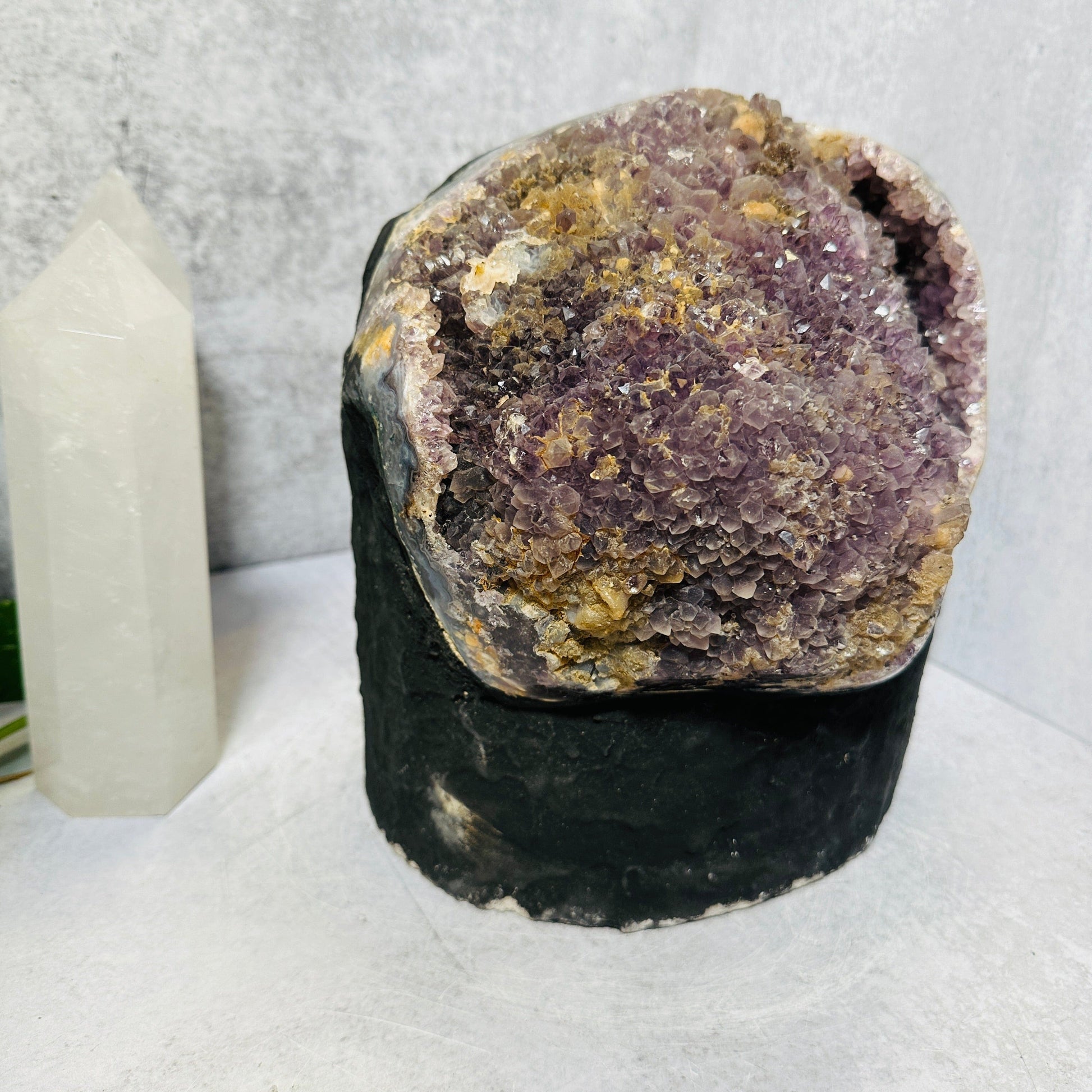 Very Large Amethyst Cathedral Cluster - OOAK -front