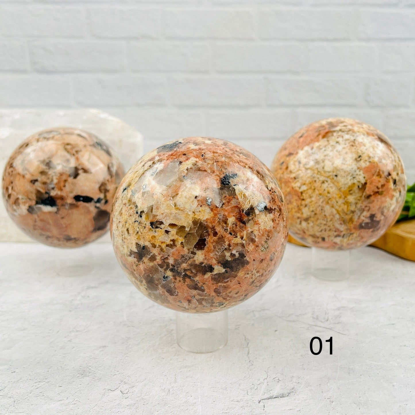  Tourmaline with Felt Spar Polished Sphere - You Choose-01