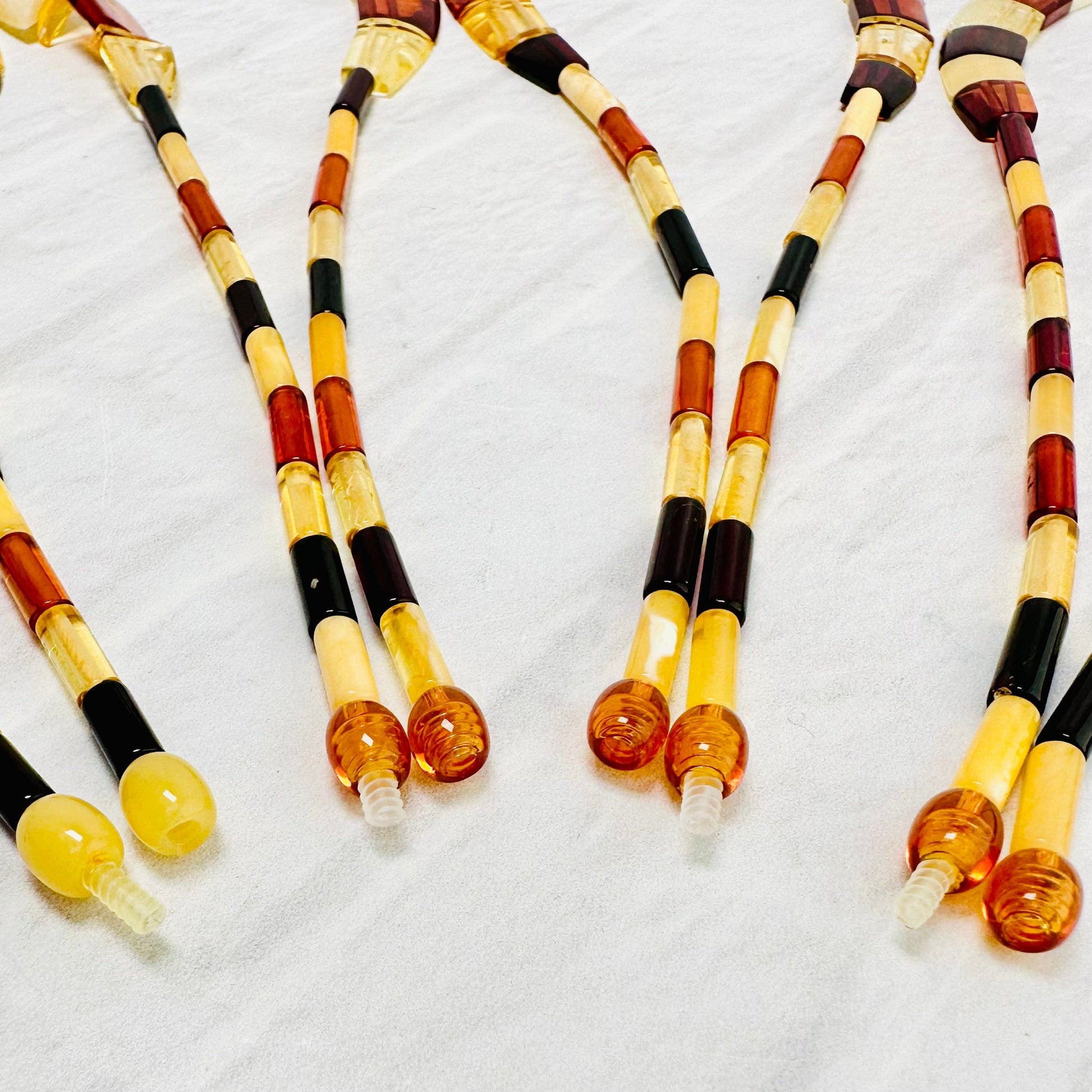 close up of the closure pieces opened.