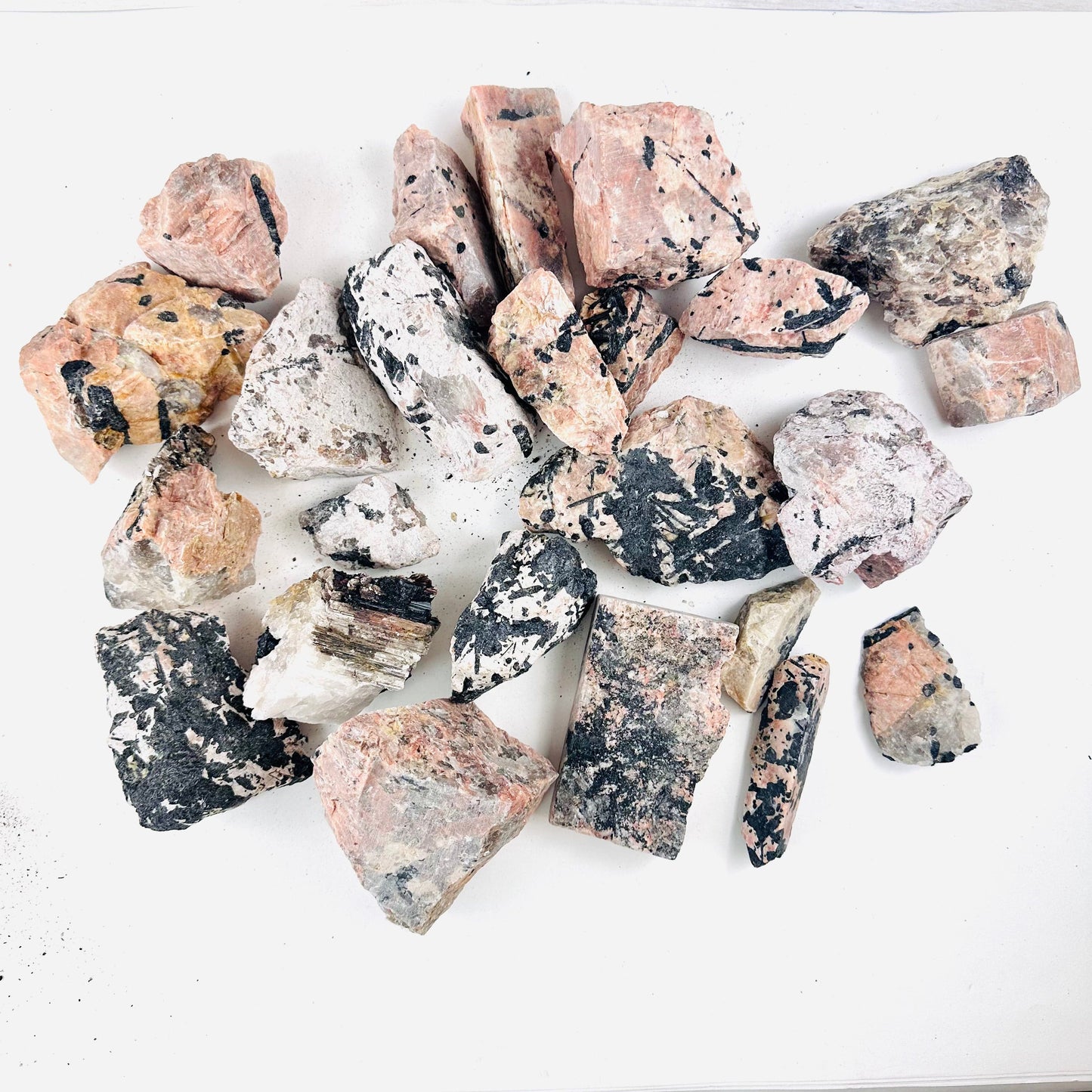 Black Tourmaline on Matrix - Rough Assorted Size - 5 KILO worth 