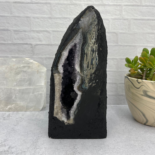 Amethyst Cathedral Geode Crystal - OOAK- front view