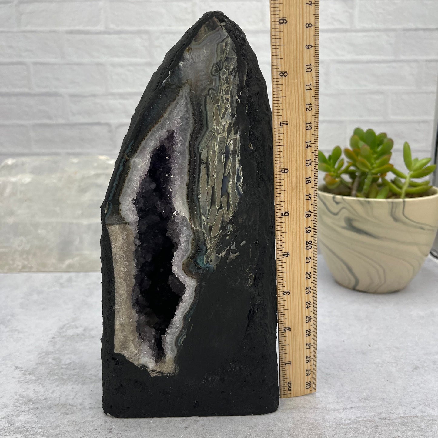 Amethyst Cathedral Geode Crystal - OOAK- with measurements