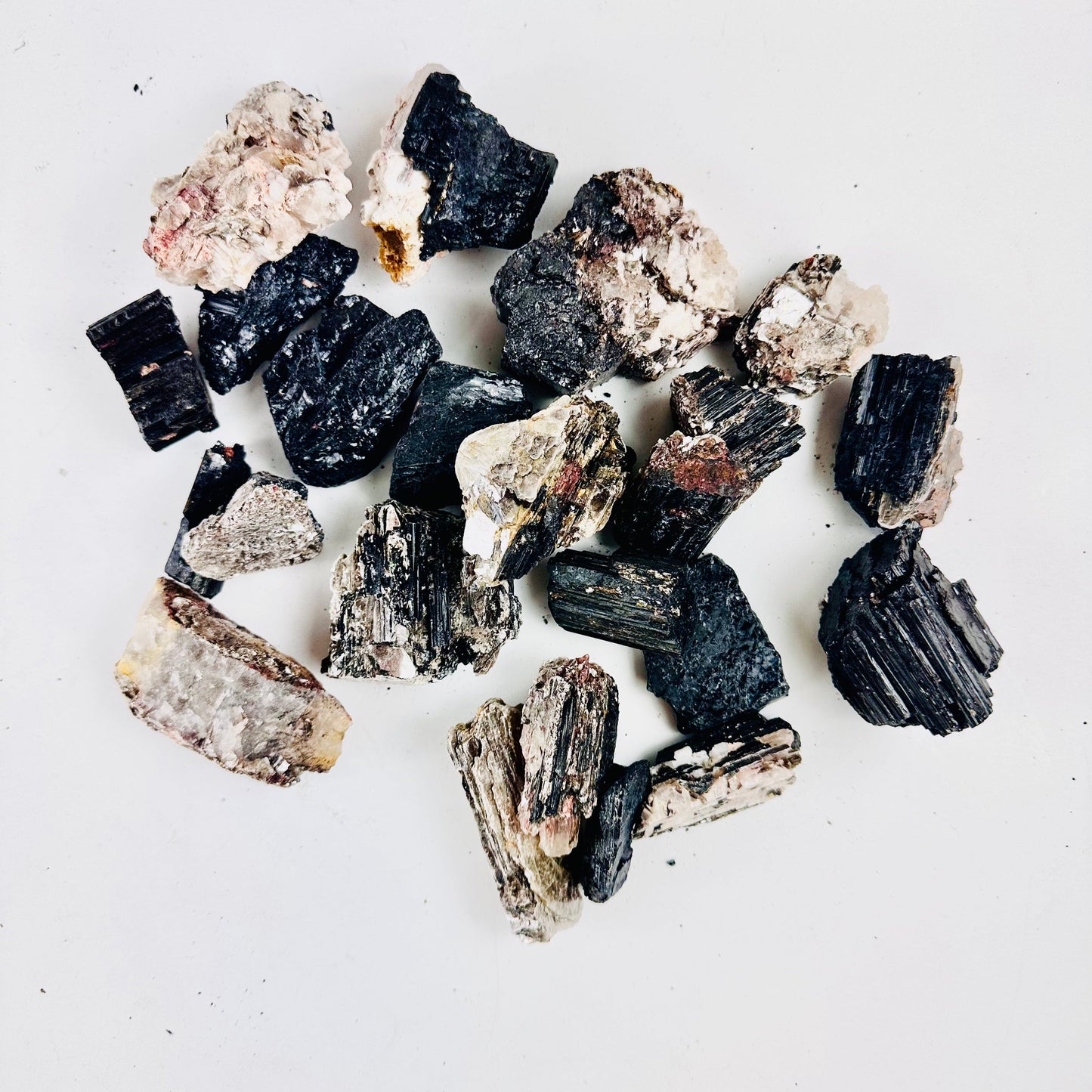 Black Tourmaline, on Matrix and Mica - Rough Assorted Size - 1 KILO worth