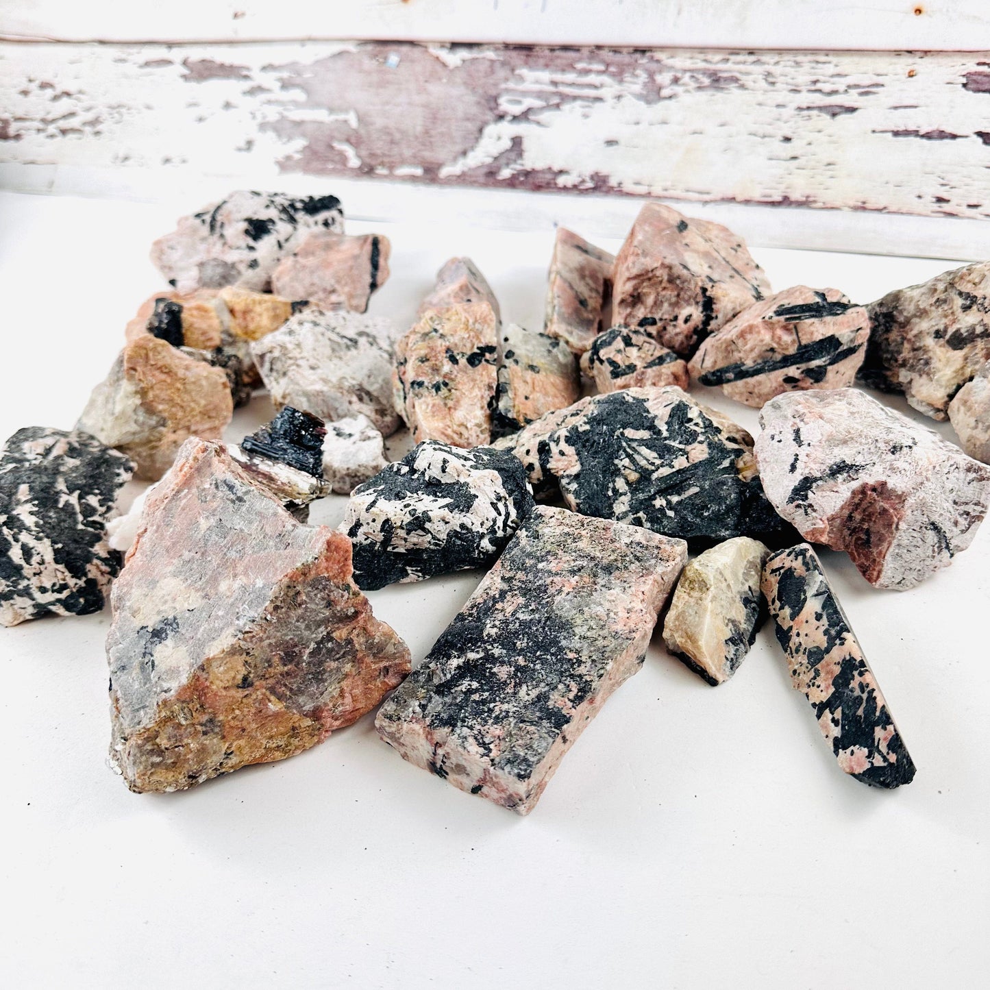 Black Tourmaline on Matrix - Rough Assorted Size - 5 KILO worth