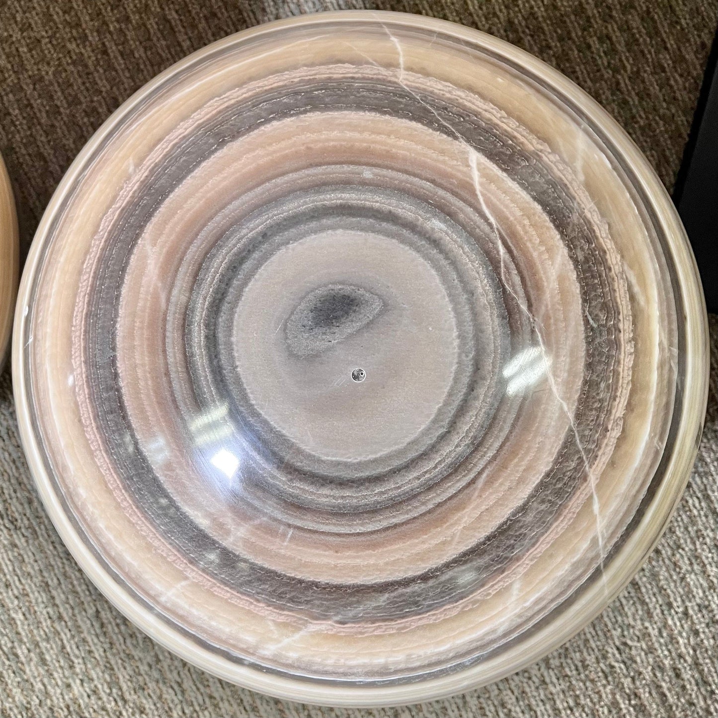 Aerial view of Mexican Onyx - Colossal Polished Sphere Option C.