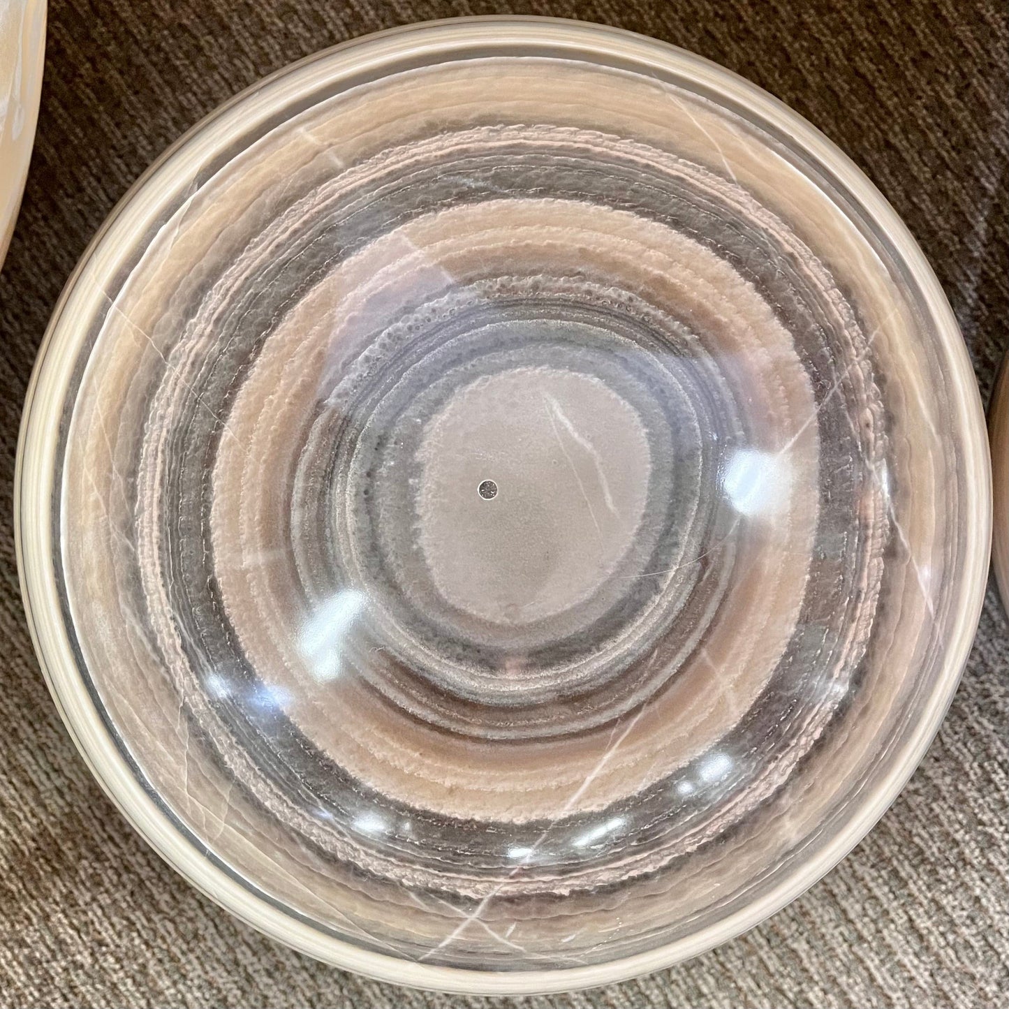 Aerial view of Mexican Onyx - Colossal Polished Sphere Option B.
