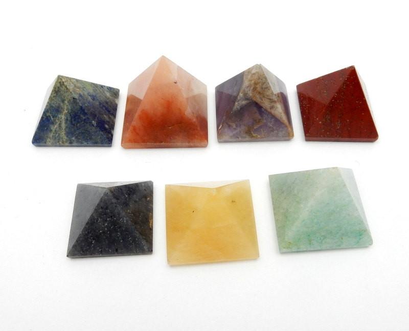 Pyramid Chakra Set - in 2 rows