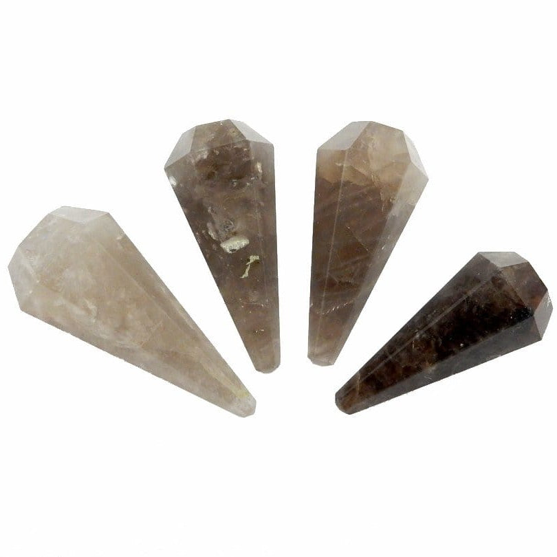 4 smoky quartz pendulums 