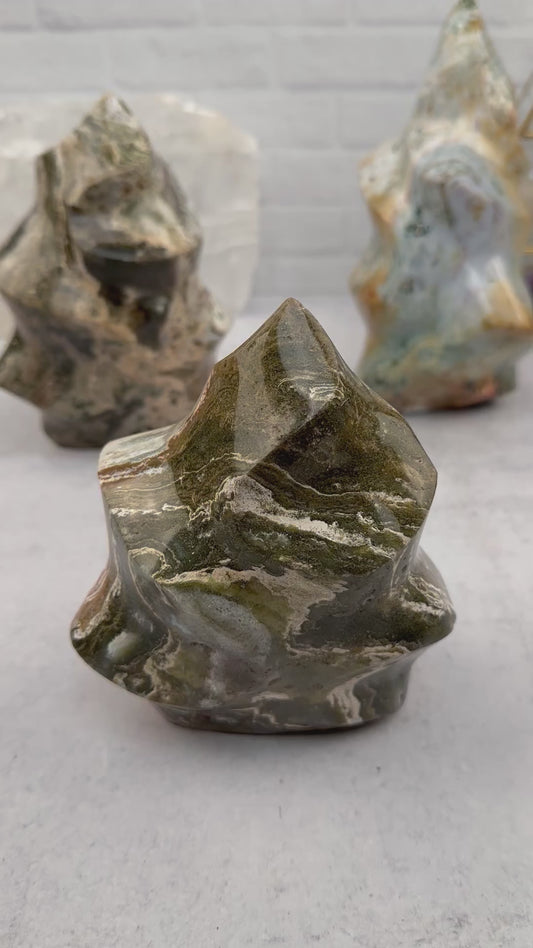 Ocean Jasper Flame Point - By Weight