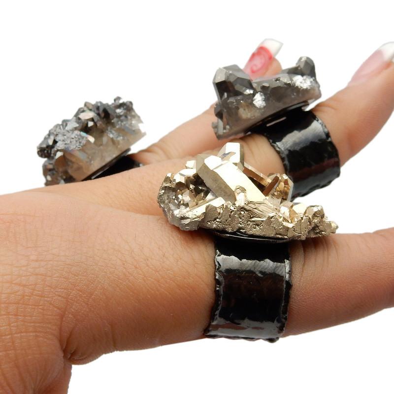 3 crystal rings side view
