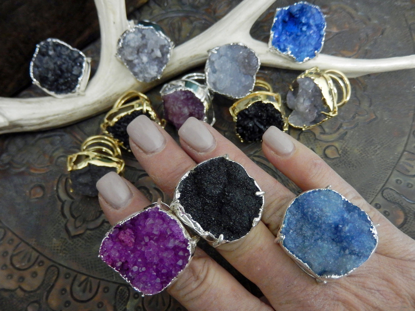 various rings on hand for size reference