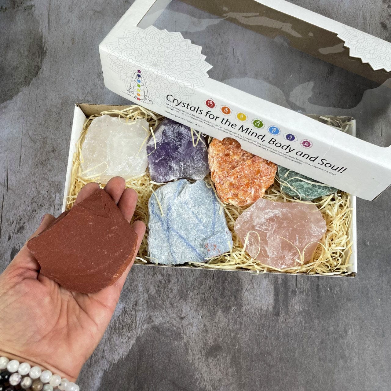 Chakra Rough Stone Crystal Set of 7 - Boxed Collection