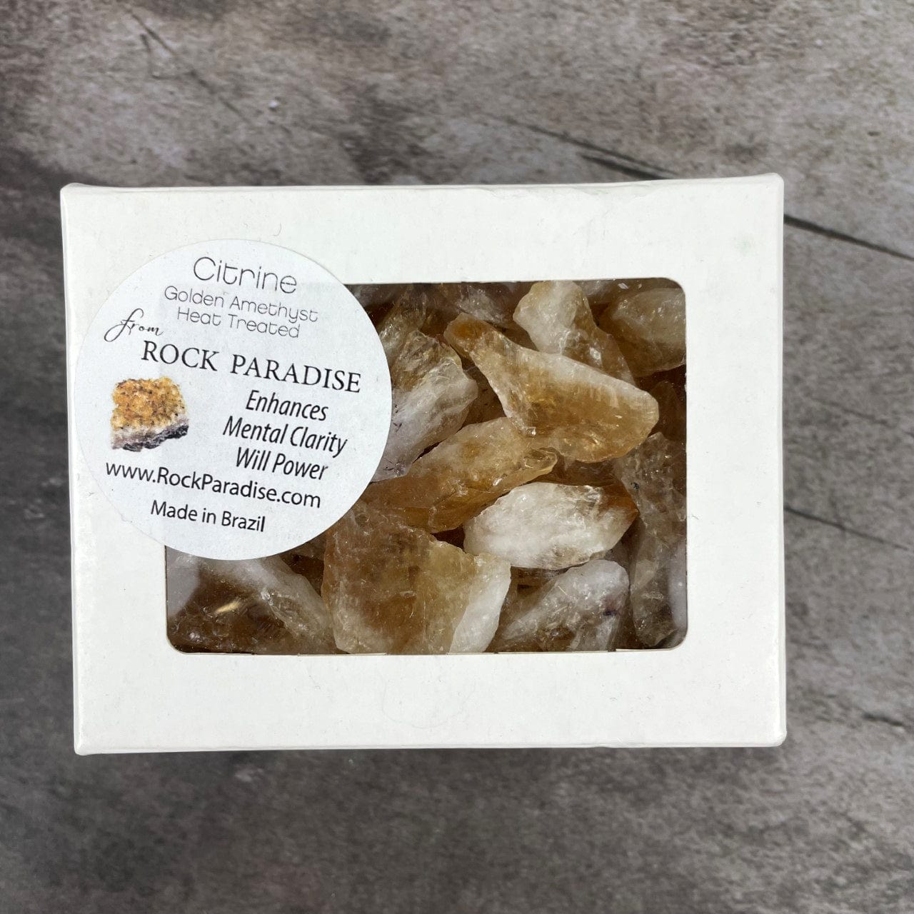 Citrine Points Chubbie Box of Stones