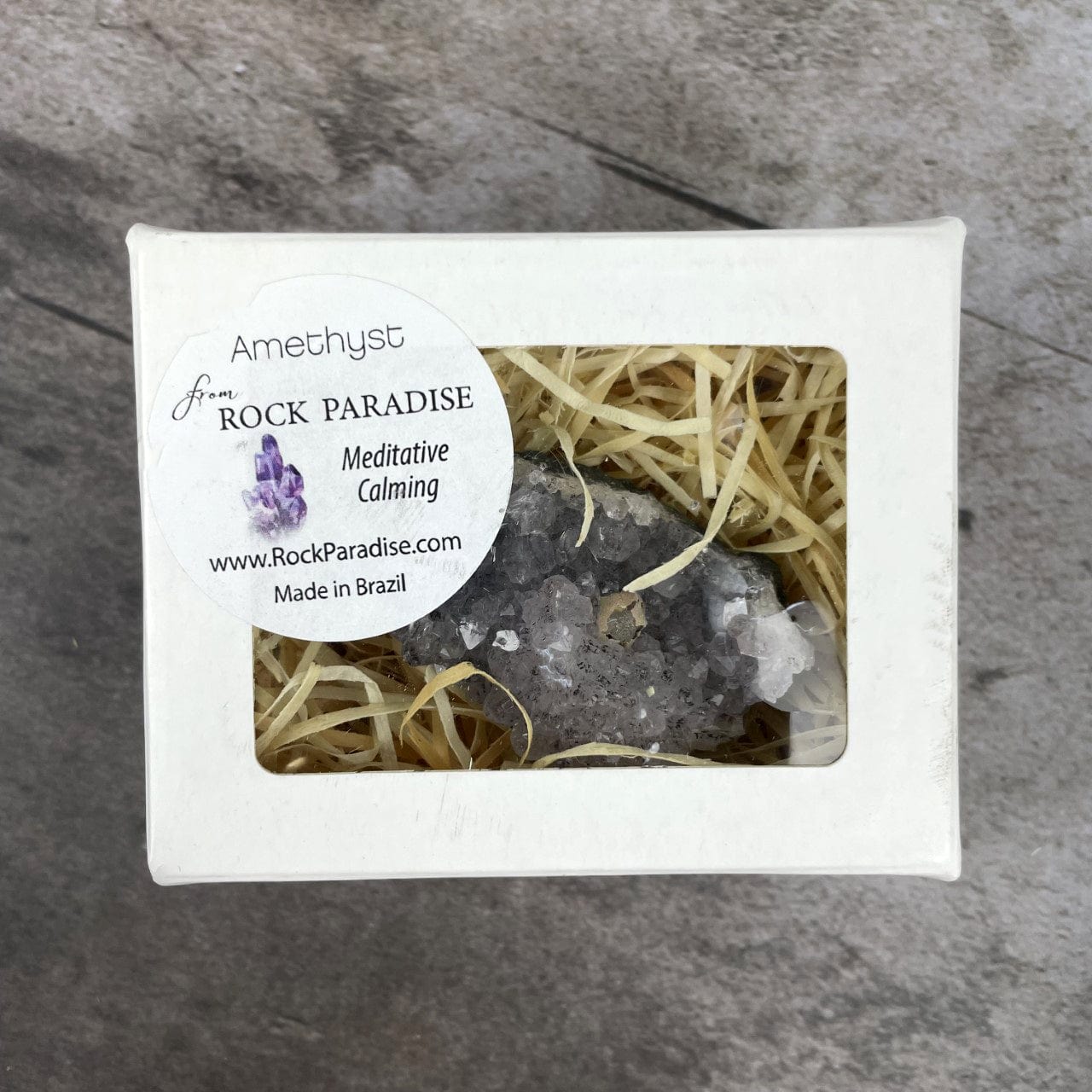 Amethyst Cluster Chubbie Box of Stones