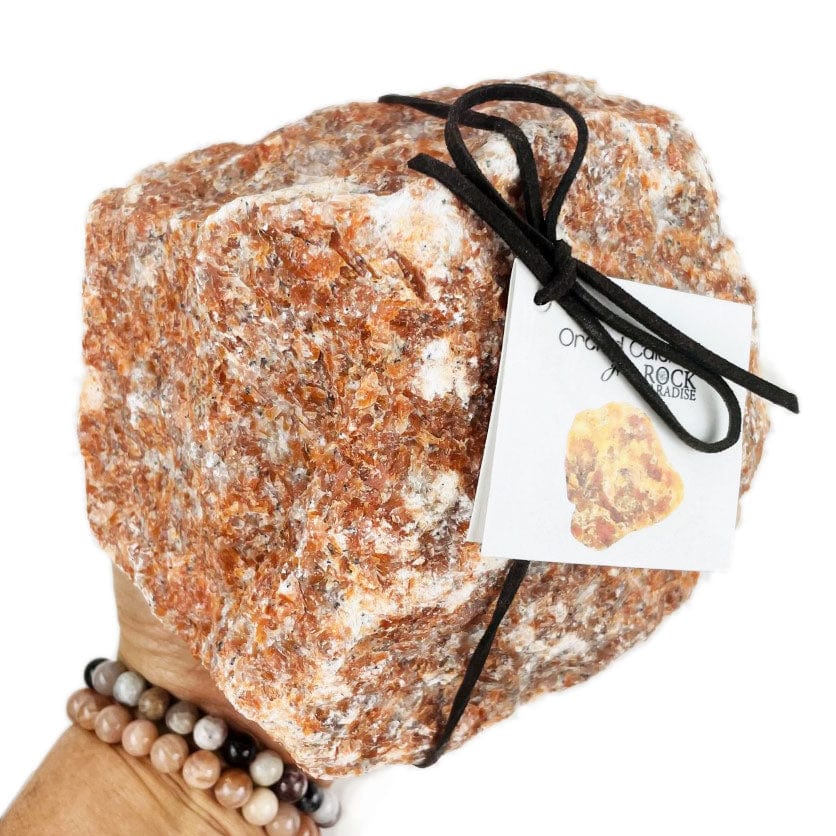 Orchid Calcite Chunk - 2-3 kilos size in a hand for size reference