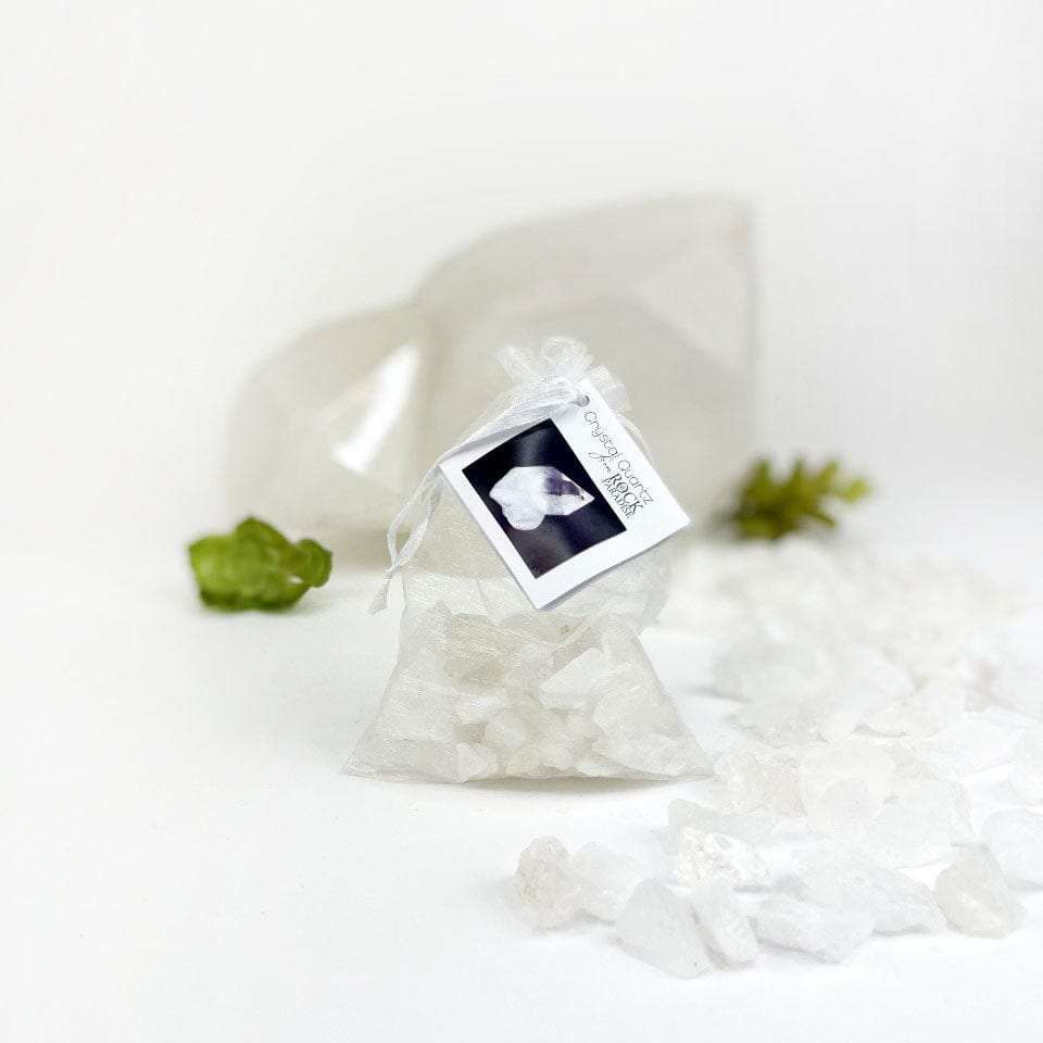 Crystal Quartz Stones - Tied & Tagged in an Organza Bag