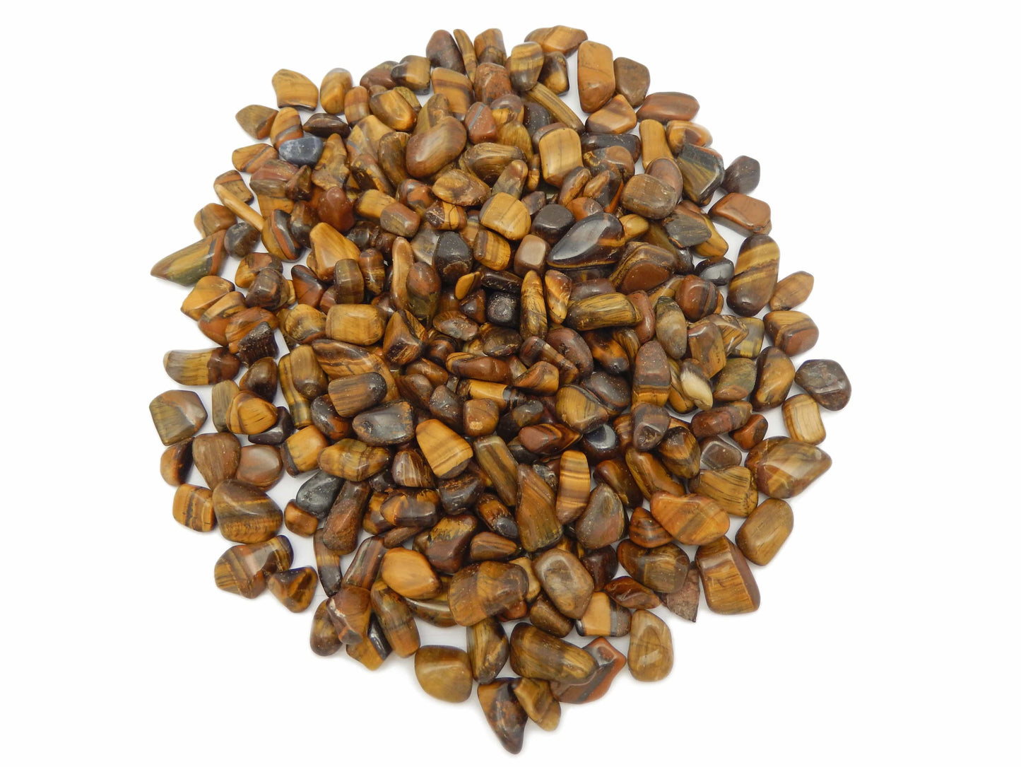 one pound of tigers eye tumbled stones 