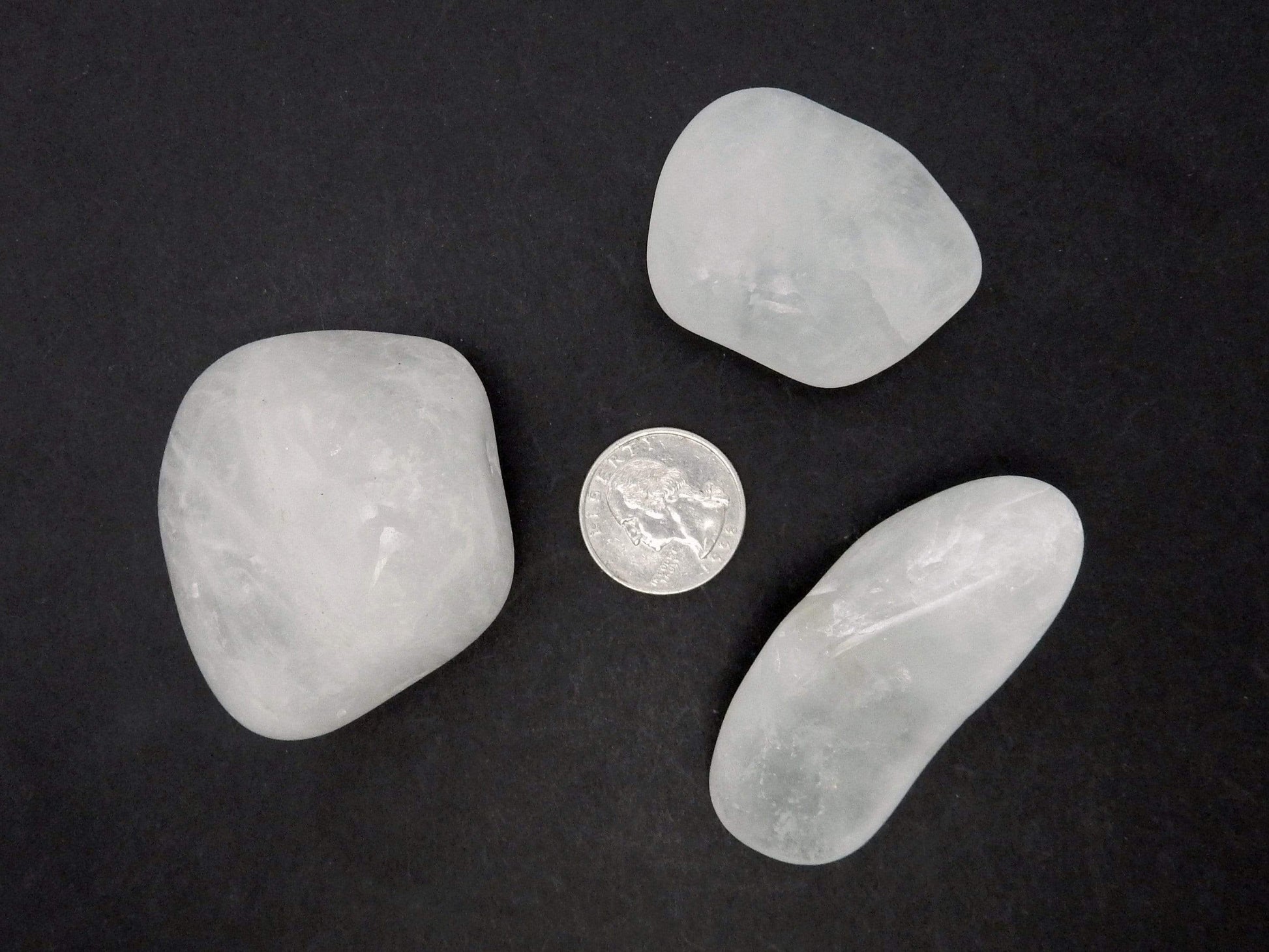 Tumbled Stones - Crystal Quartz Tumbled Gemstone - Large Polished Stones - Jewelry Supplies - Arts And Crafts ~ Choose 1, 5, Or 10 Pcs (TS-93)