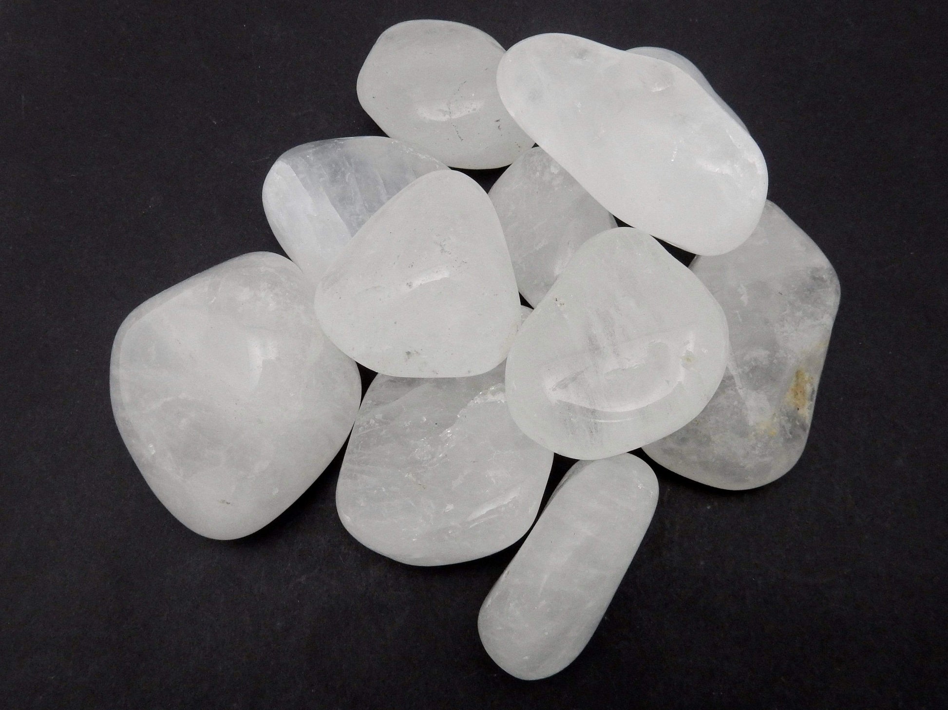 Tumbled Stones - Crystal Quartz Tumbled Gemstone - Large Polished Stones - Jewelry Supplies - Arts And Crafts ~ Choose 1, 5, Or 10 Pcs (TS-93)